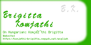 brigitta komjathi business card